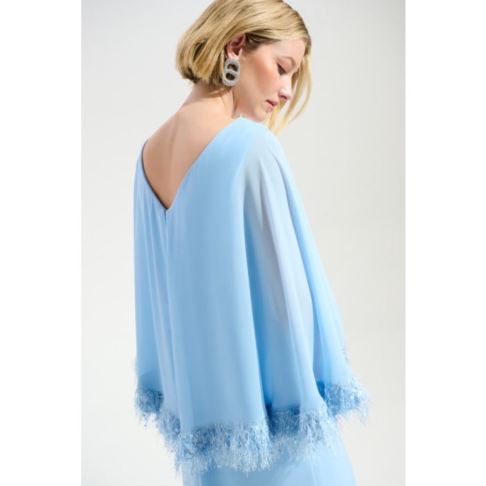 Kleid mit Überwurf, skyblue