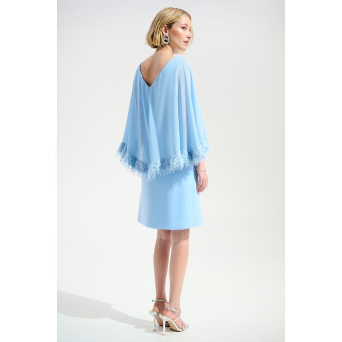 Kleid mit Überwurf, skyblue