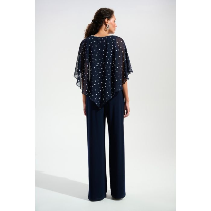 Bluse mit Überwurf, midnight blue/vanille