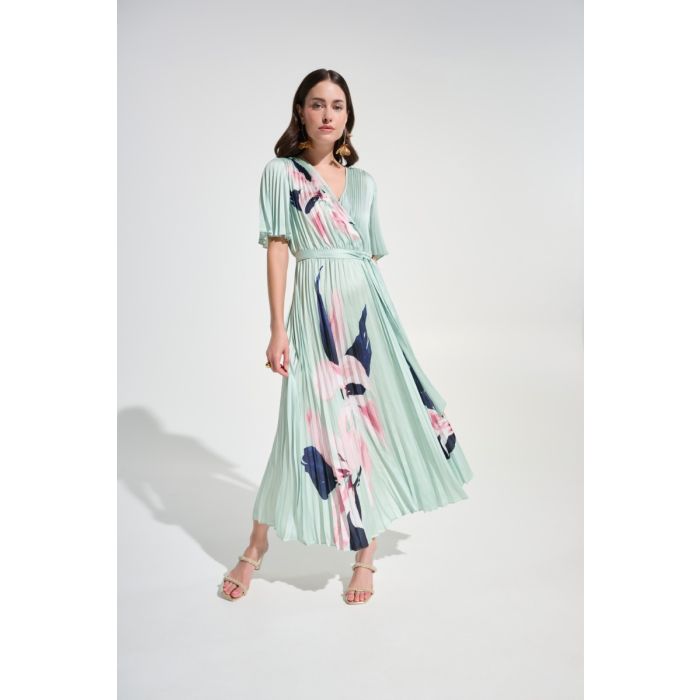 Plisseekleid, pistazie/multi