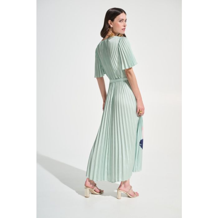 Plisseekleid, pistazie/multi
