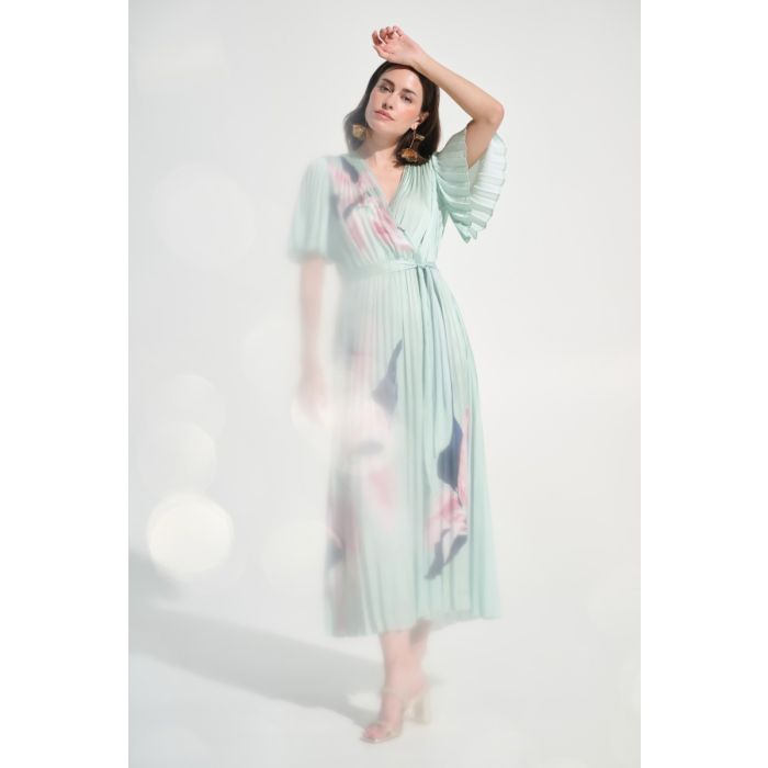 Plisseekleid, pistazie/multi