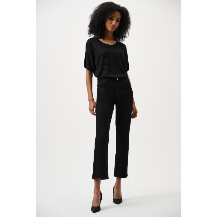 Glitzershirt, black