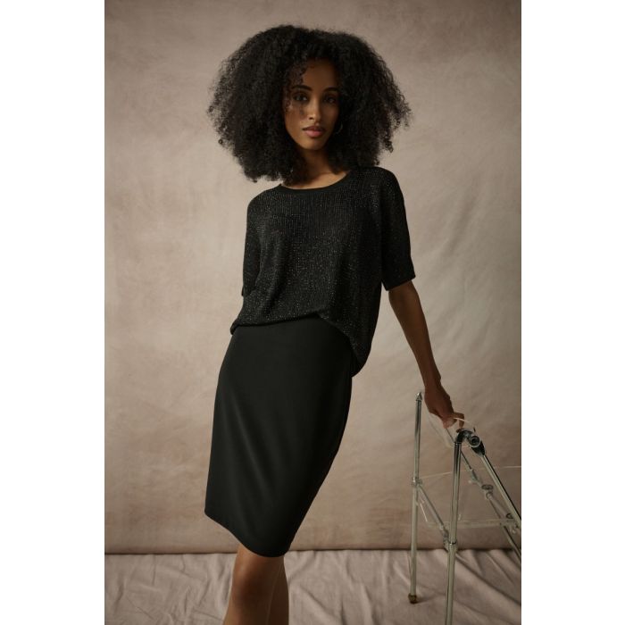 Glitzershirt, black