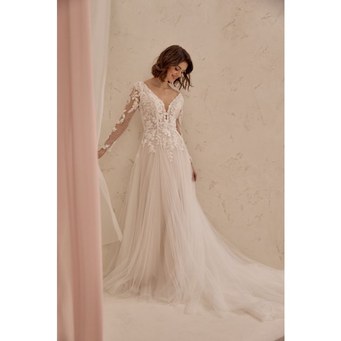 Brautkleid mit langem Arm, ivory