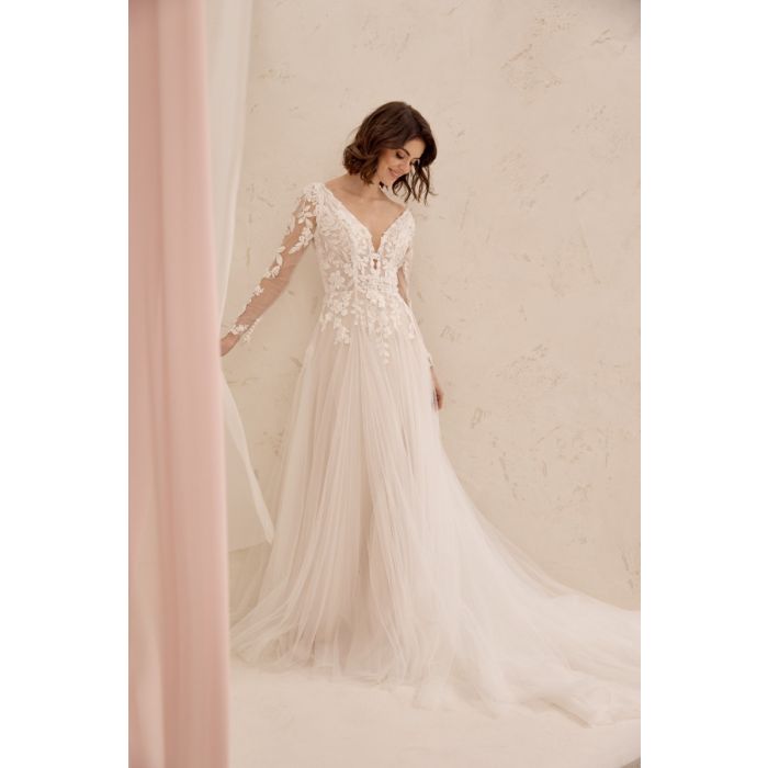 Brautkleid mit langem Arm, ivory