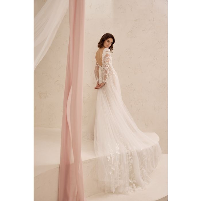 Brautkleid mit langem Arm, ivory