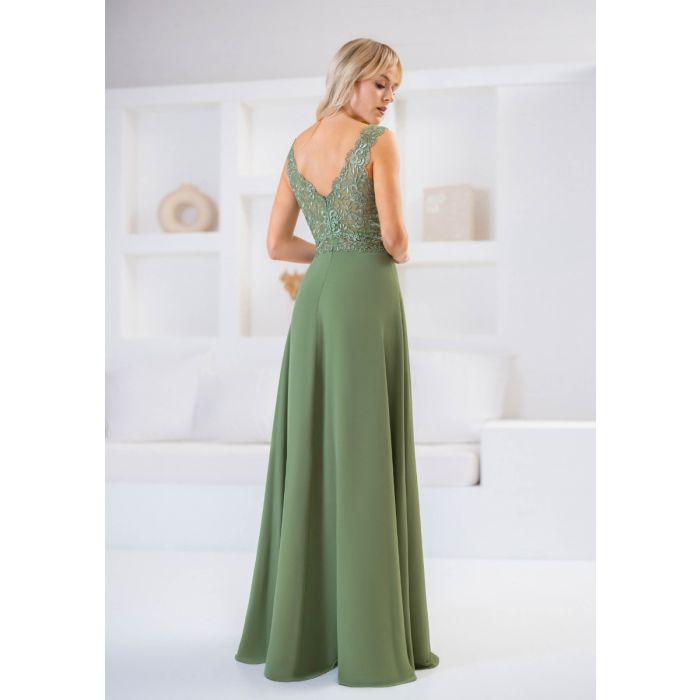 Abendkleid mit Chiffonrock, peppermint green