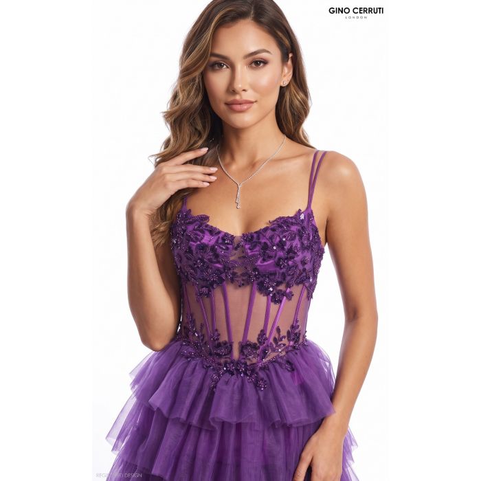 Ballkleid mit Stufen Zoey, purple