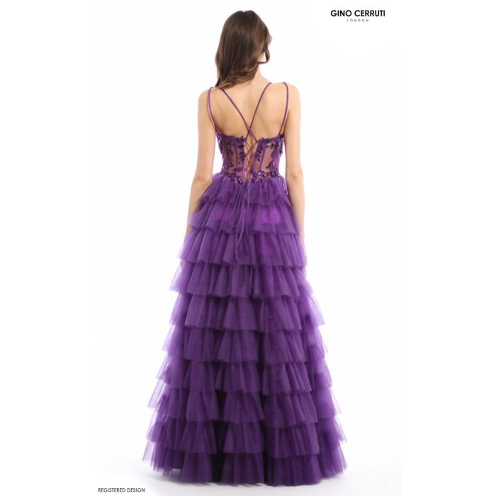 Ballkleid mit Stufen Zoey, purple