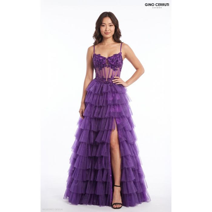 Ballkleid mit Stufen Zoey, purple