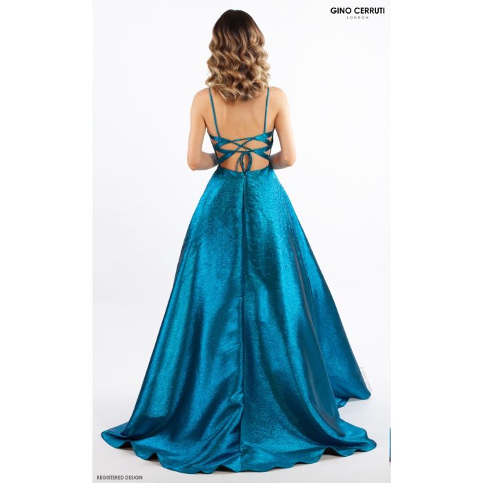 Abendkleid-Ellana, peacock blue