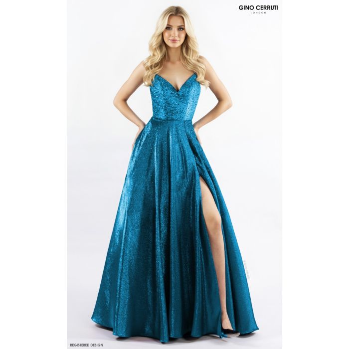 Abendkleid-Ellana, peacock blue