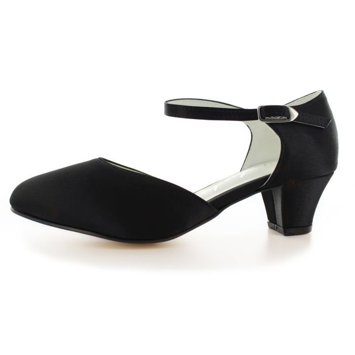 Damenschuh,satin-schwarz