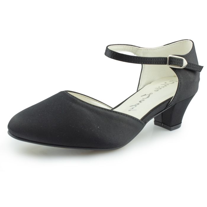 Damenschuh,satin-schwarz