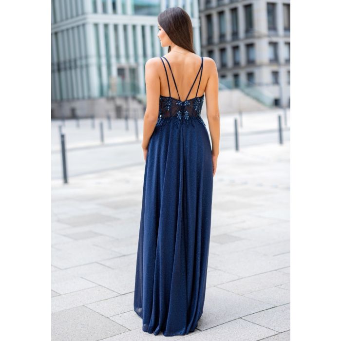 Abendkleid mit Strass, twilight_blue