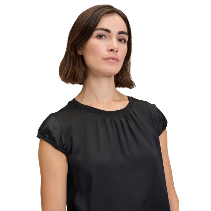 Da-Shirt, Satin/Jersey, black