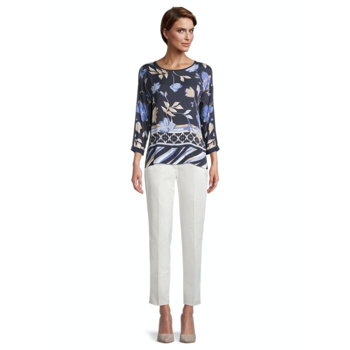 Blusenshirt,dark blue/beige