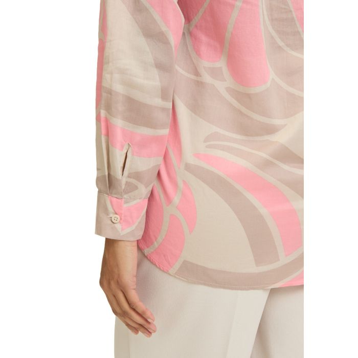 Da-Bluse, beige/flamingo