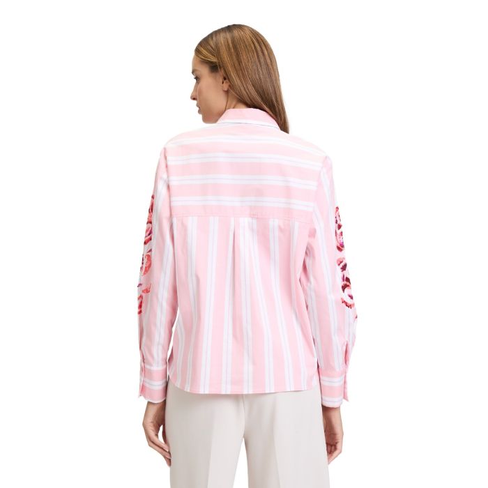 Da-Bluse, flamingo/white
