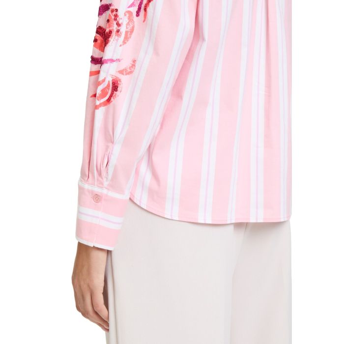 Da-Bluse, flamingo/white