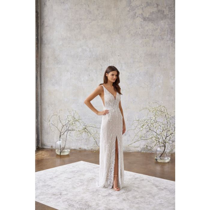 Brautkleid tiefer Rücken,beige/ivory