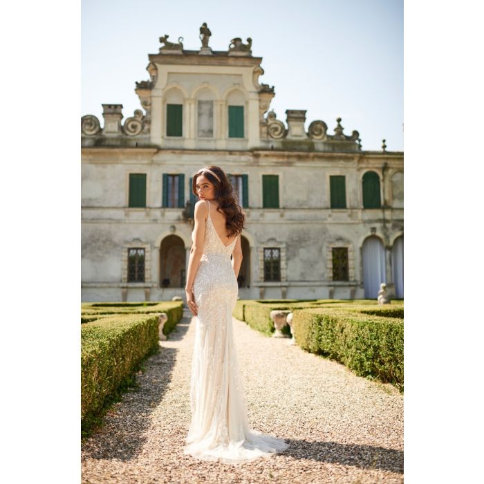 Brautkleid mit hohem Schlitz,beige/ivory