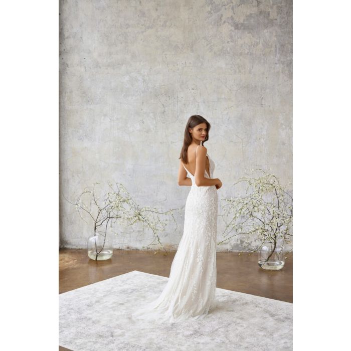 Brautkleid mit hohem Schlitz,beige/ivory