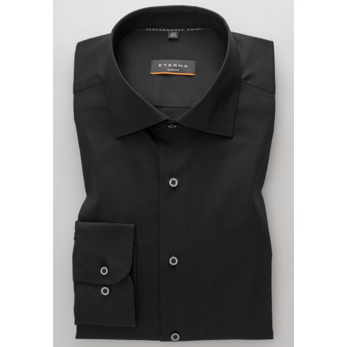 Hemd,slim fit,stretch,black