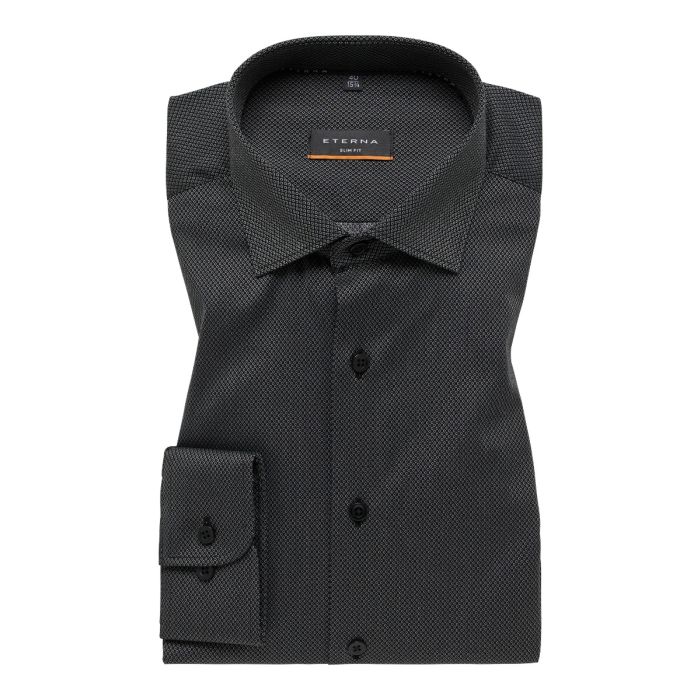 Hemd,slim fit,black/dark silver