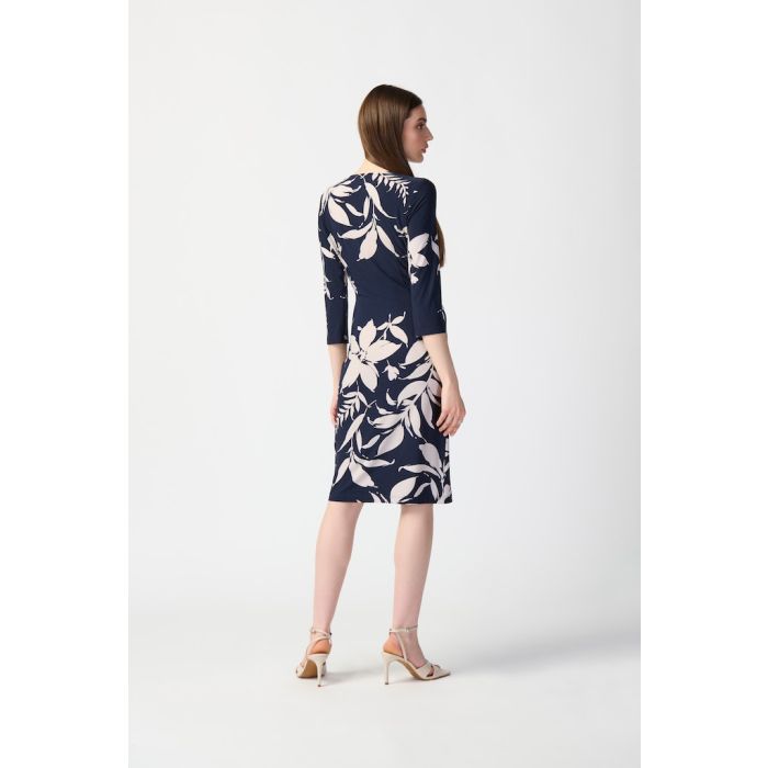 Kleid mit Arm, midnight blue/beige