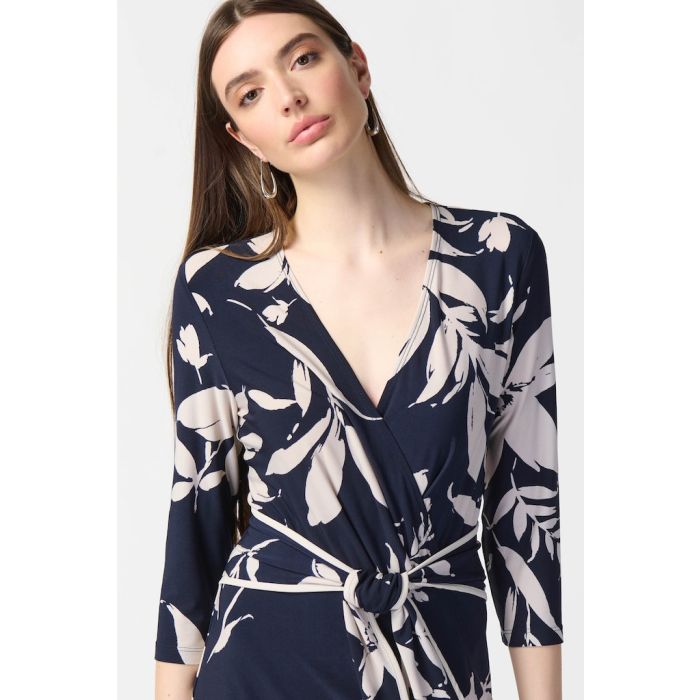 Kleid mit Arm, midnight blue/beige