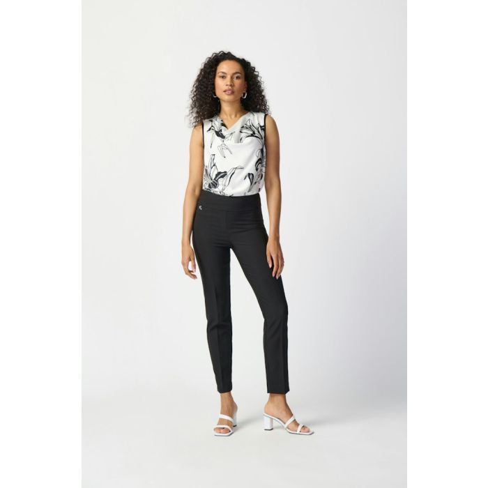 Hose, slim fit, black