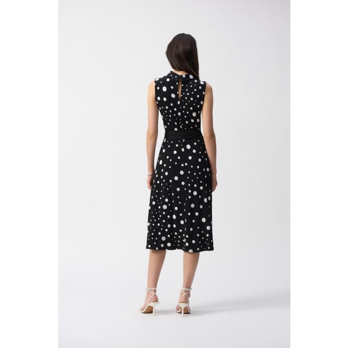 Kleid mit Punkten, black/white