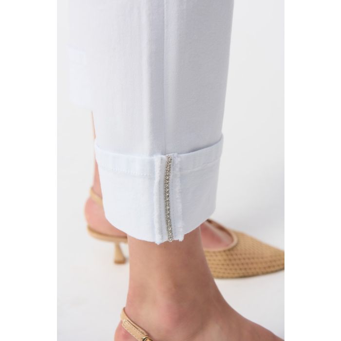 Jeans, white/glitter