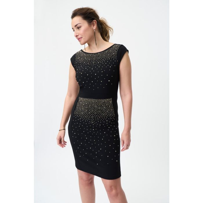 Etuikleid, black/gold