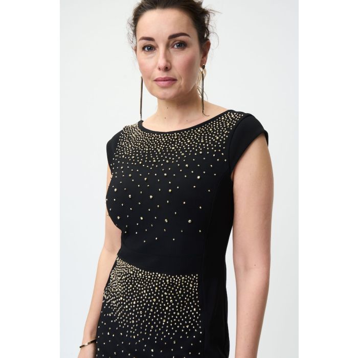 Etuikleid, black/gold