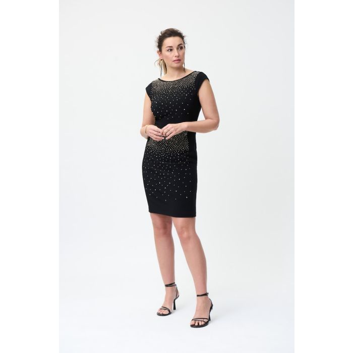Etuikleid, black/gold