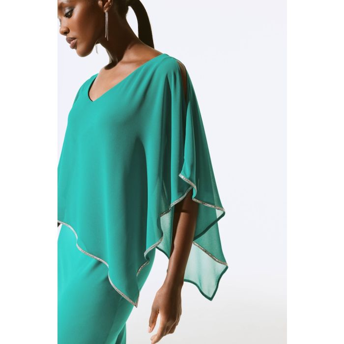 Poncho-Kleid, jadegrün