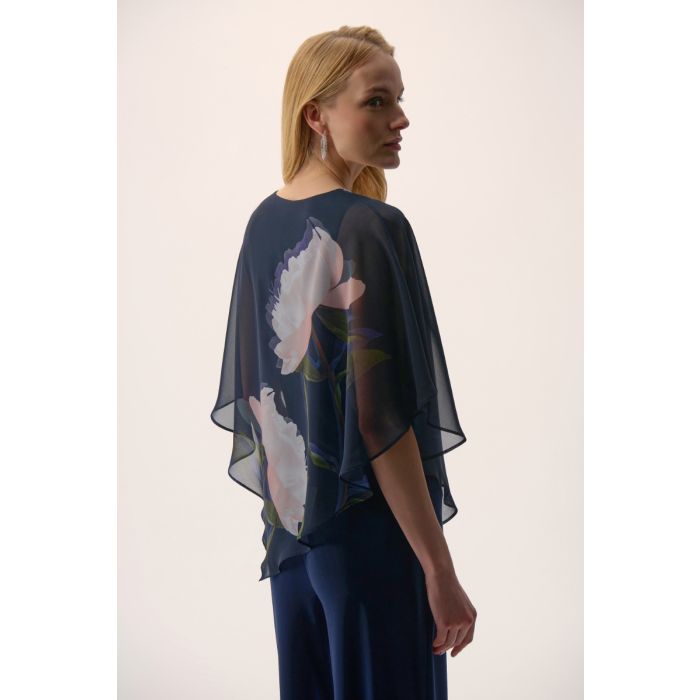 Da-Bluse mit Überwurf, midnight blue/multi