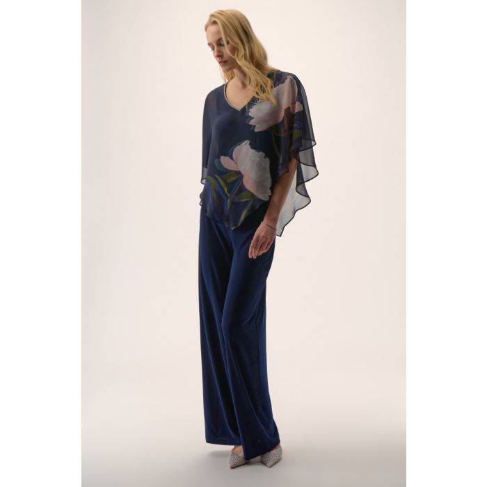 Da-Bluse mit Überwurf, midnight blue/multi