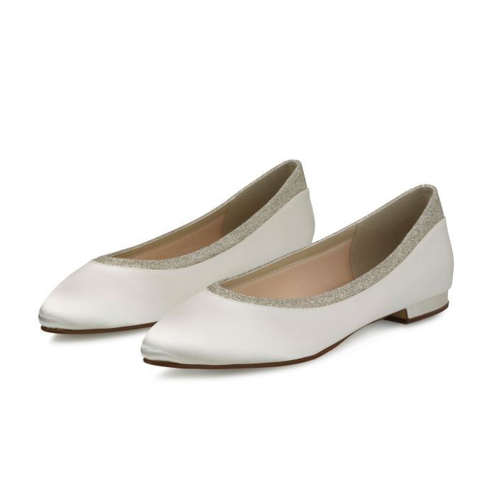 Brautballerinas, ivory silver