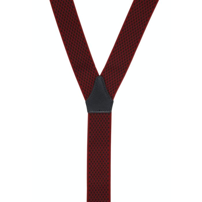 Hosenträger, Leder/Knöpfe, red/blue