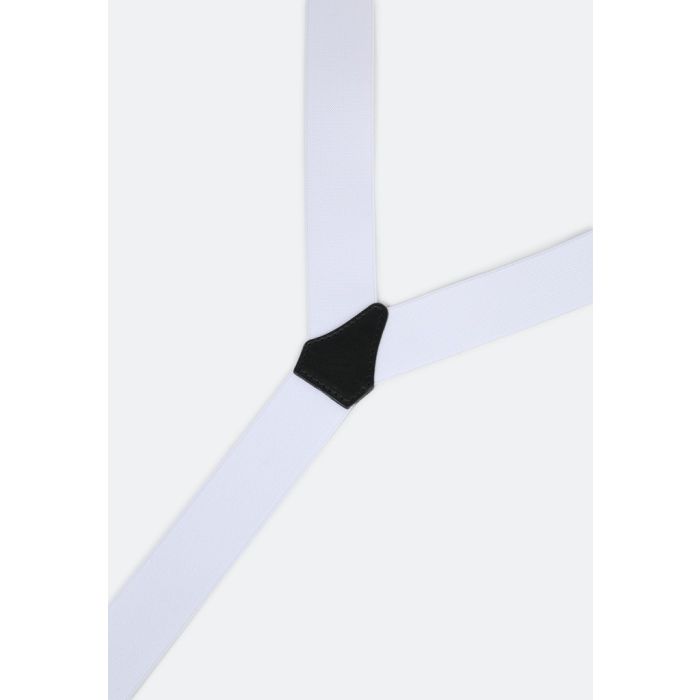 Hosenträger, Leder/Knöpfe, white/black