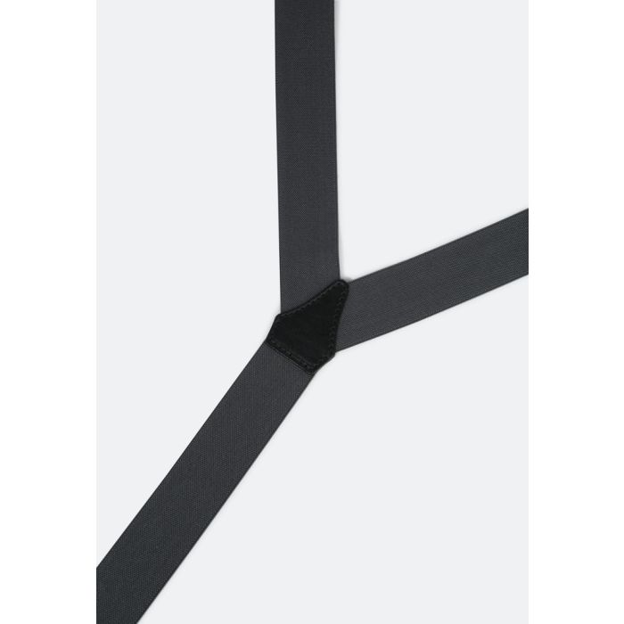 Hosenträger, Leder/Knöpfe, grey/black