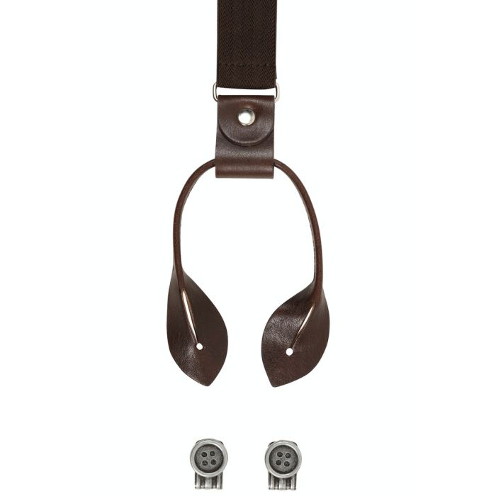 Hosenträger, Leder/Knöpfe, brown