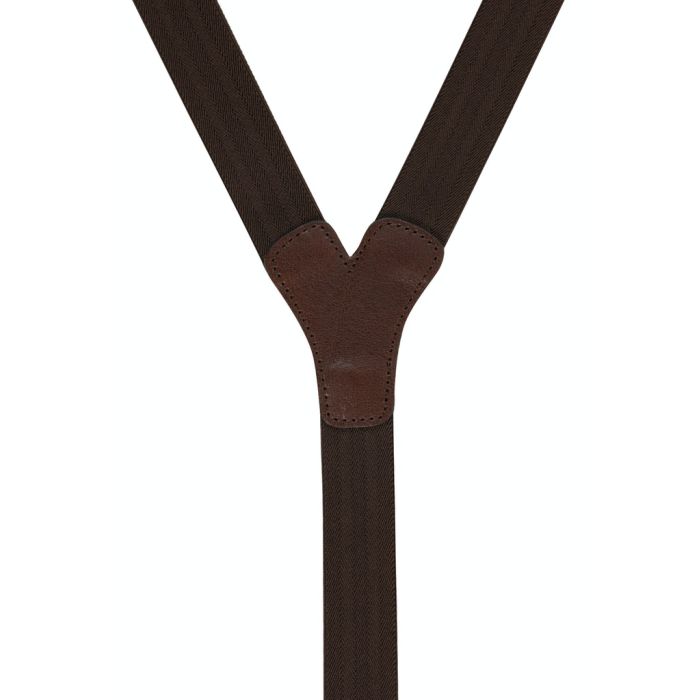 Hosenträger, Leder/Knöpfe, brown
