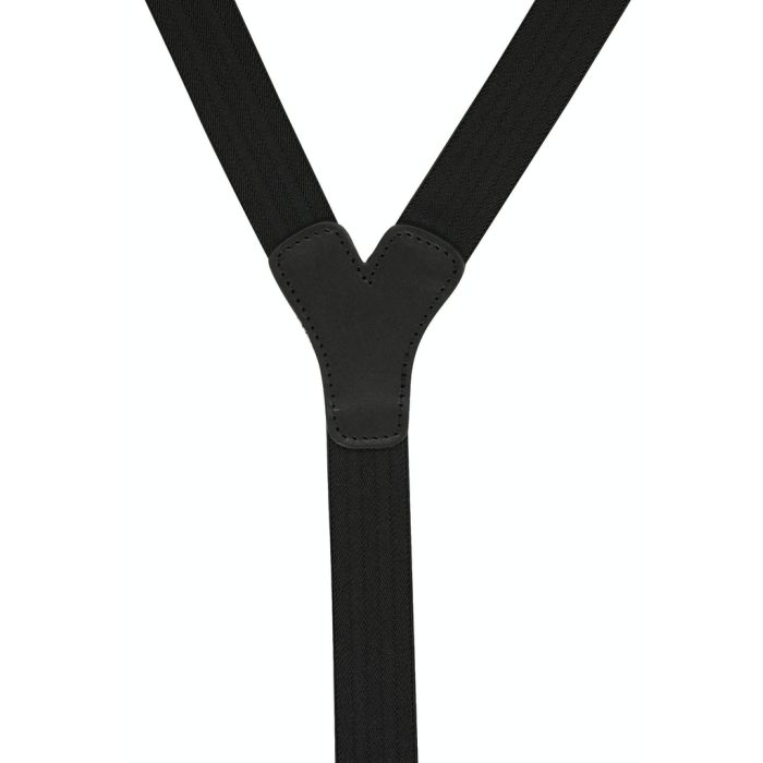 Hosenträger, Leder/Knöpfe, black