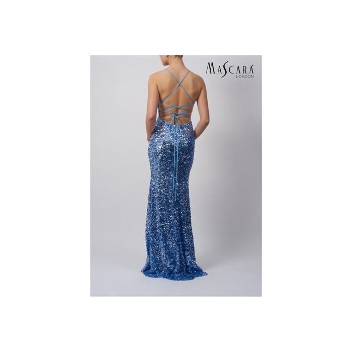 Paillettenkleid, powder blue