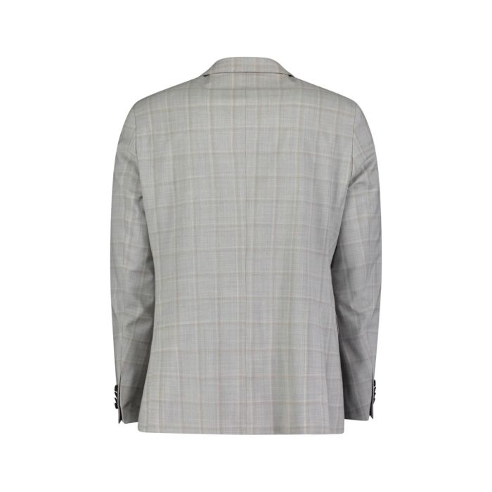 Anzug, light grey/taupe/check